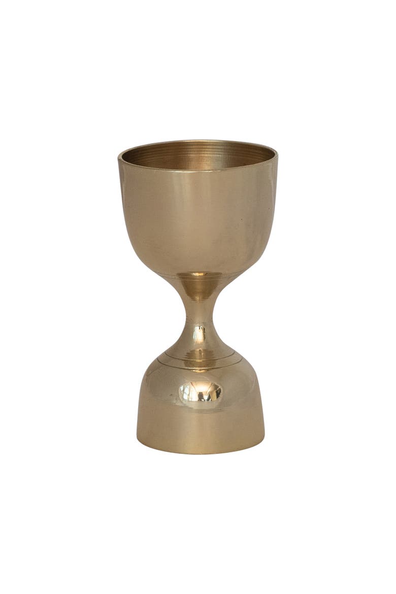 1-Ounce/2-Ounce Brass Double Sided Cocktail Jigger, Main, color, Brass