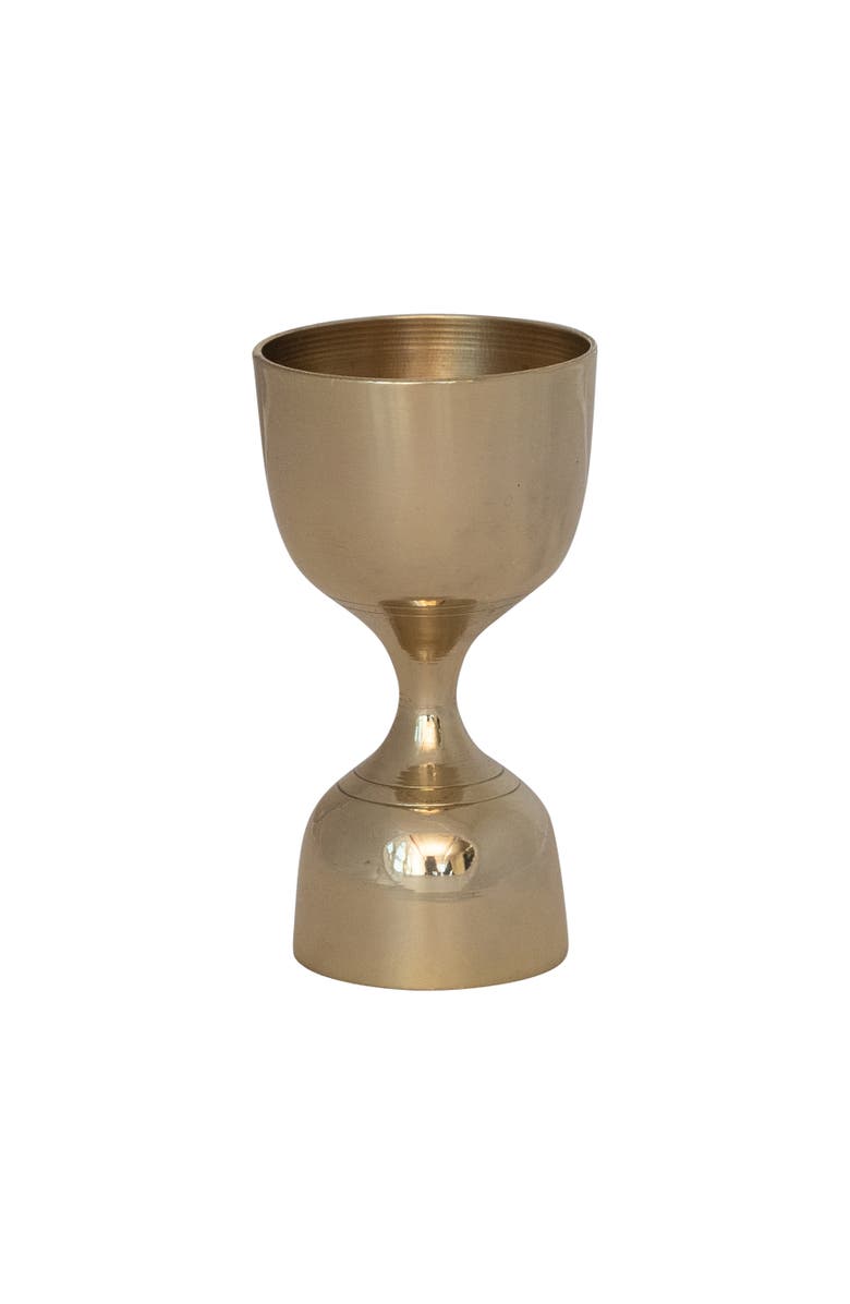 Storied Home 1-Ounce/2-Ounce Brass Double Sided Cocktail Jigger, Main, color, Brass