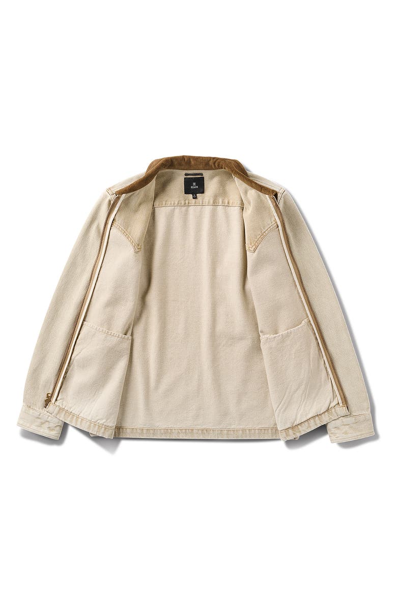 Roark Hwy 1 Corduroy Collar Denim Jacket, Alternate, color, Fossil