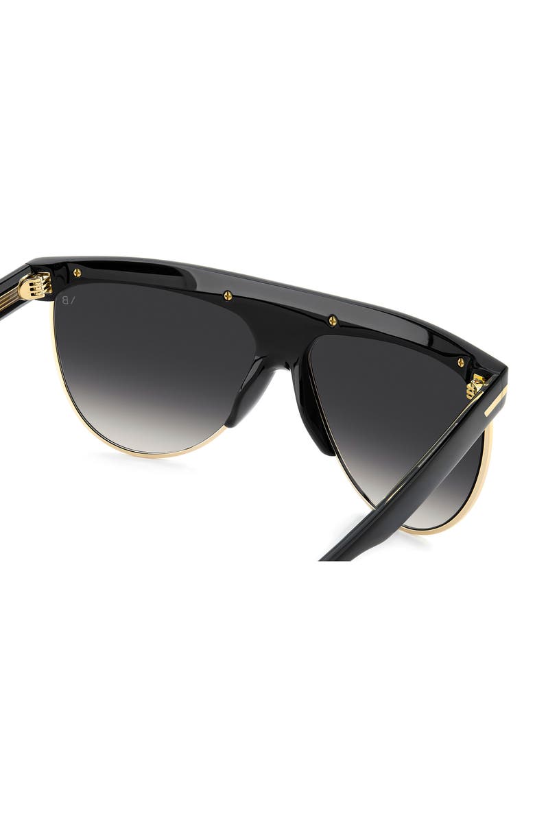 Victoria Beckham 65mm Oversize Gradient Pilot Sunglasses, Alternate, color, Black/ Dark Grey Sf