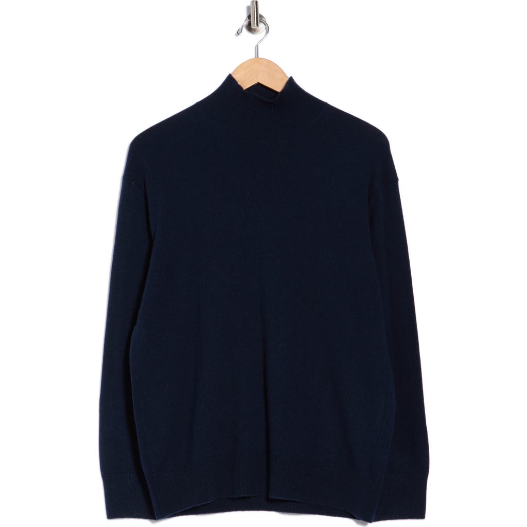 Vince Weekend Wool & Cashmere Turtleneck Sweater In Blue