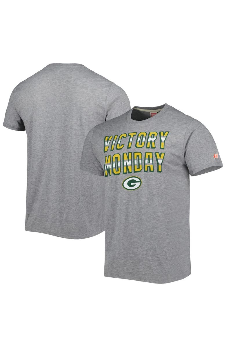 Homage Men's Homage Gray Green Bay Packers Victory Monday Tri-Blend T-Shirt, Main, color, Gray