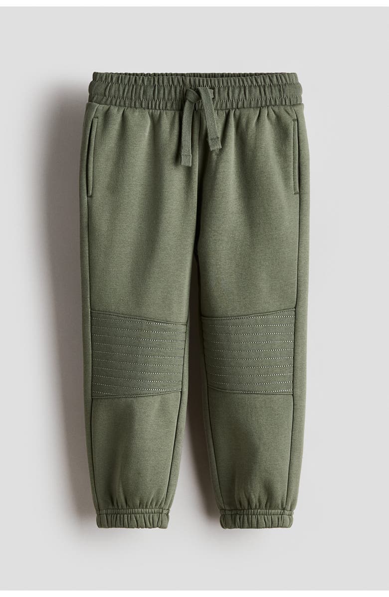 H&M Reinforced-knee Joggers, Main, color, Khaki Green