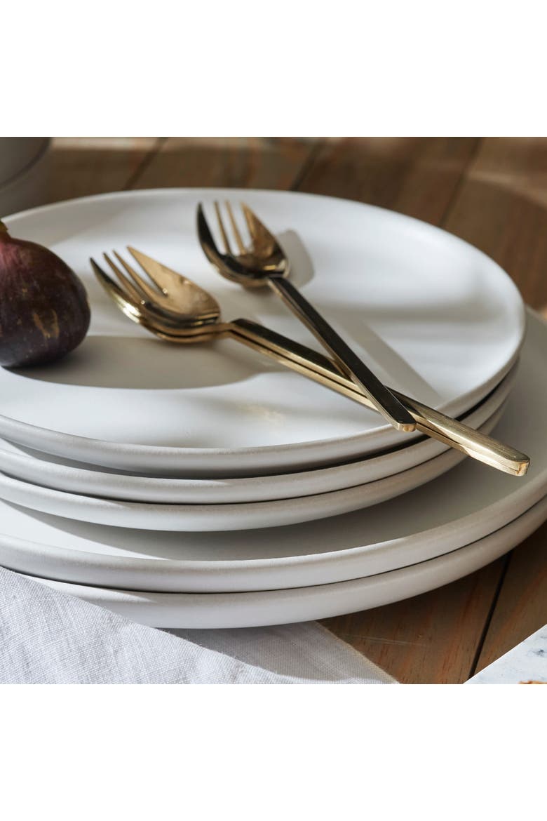 Porto by Stone Lain Macchio Stoneware 24-Piece Dinnerware Set, Alternate, color, White Matte