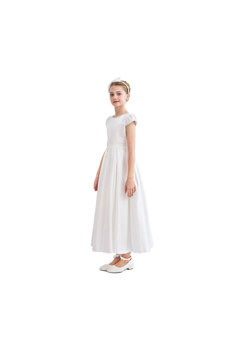 Dalmira Puff Sleeve Formal Dress, Alternate, color, White
