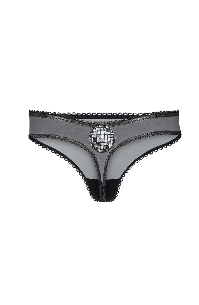 Adore Me Alyshia Thong Panties, Alternate, color, Novelty Grey