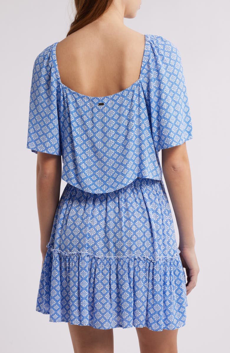 Rip Curl San Carlos Geo Print Button-Up Top, Alternate, color, Blue