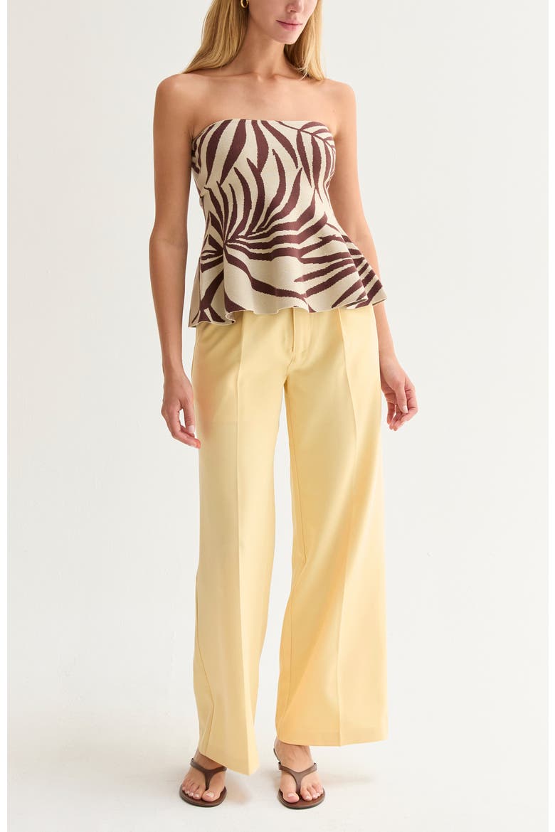 Wide Leg Trousers, Alternate, color, Yellow