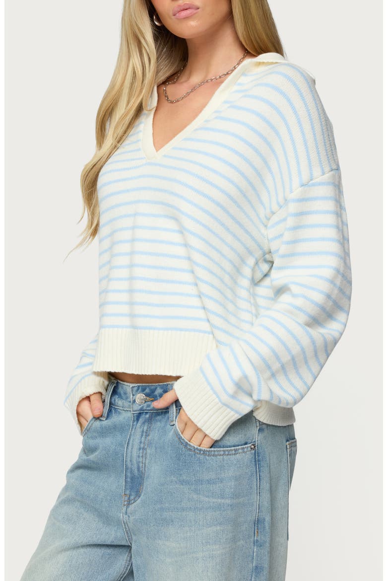 Copenhagen Oversize Stripe Sweater, Alternate, color, LIGHT-BLUE-AND-CREAM