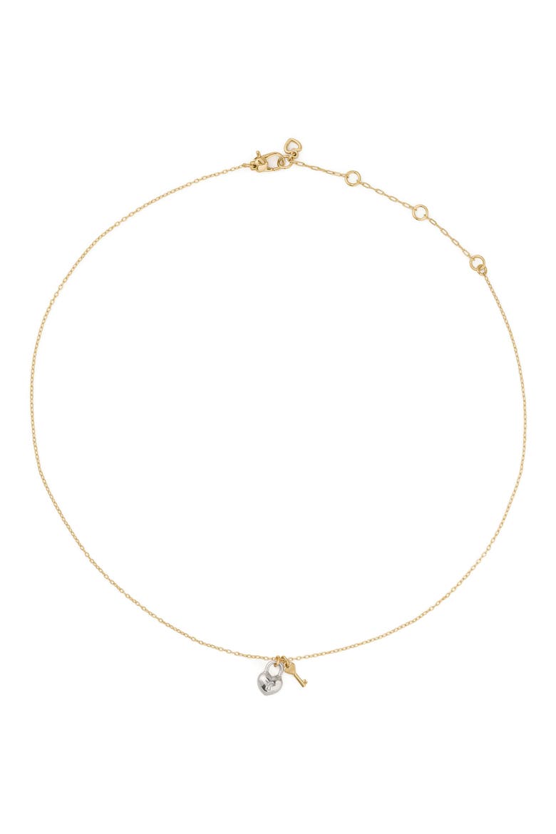 love ya pendant necklace, Alternate, color, GOLD/ SILVER