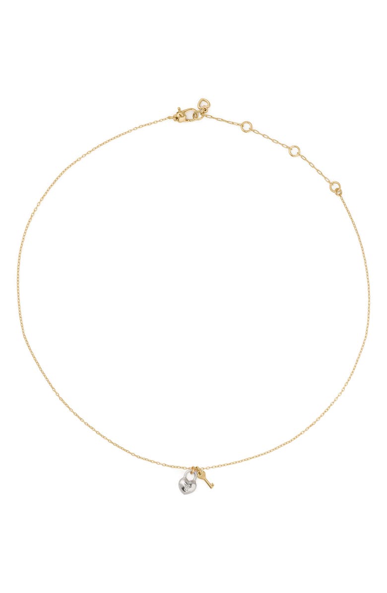 Kate Spade New York love ya pendant necklace, Alternate, color, Gold/ Silver