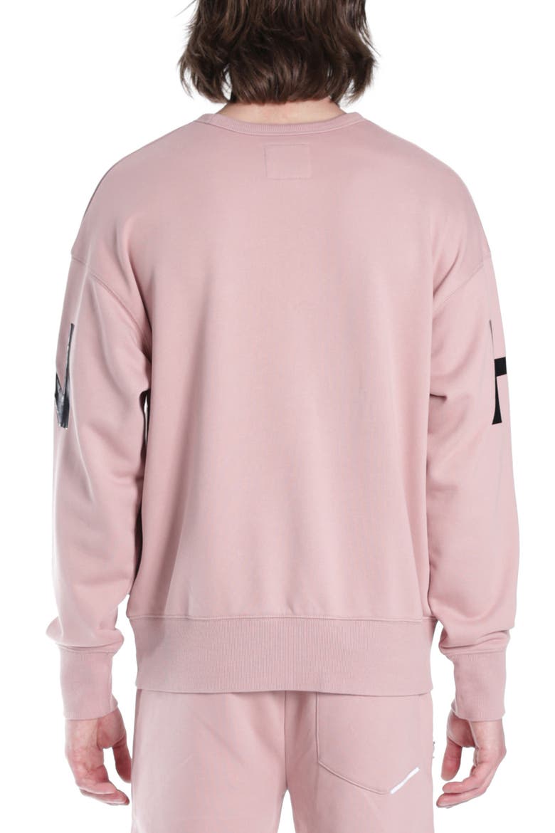 Logo Crewneck Sweatshirt, Alternate, color, DUSTY PINK