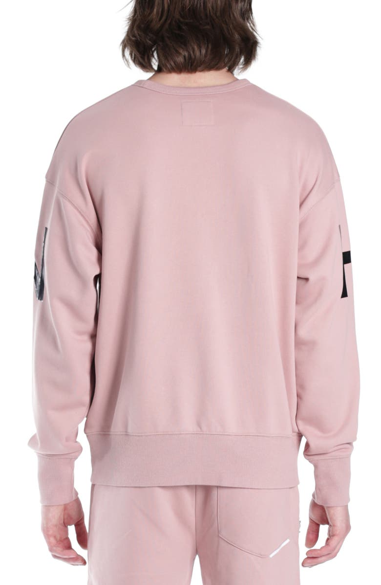 HVMAN Logo Crewneck Sweatshirt, Alternate, color, Dusty Pink
