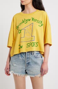 Daydreamer Number One in Sports Graphic Cropped T-shirt