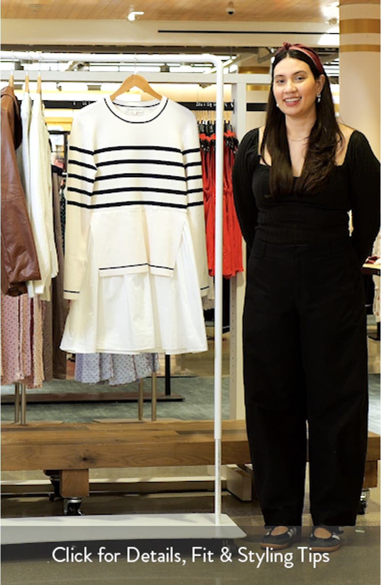 Long Sleeve Mixed Media Minidress, sales video thumbnail