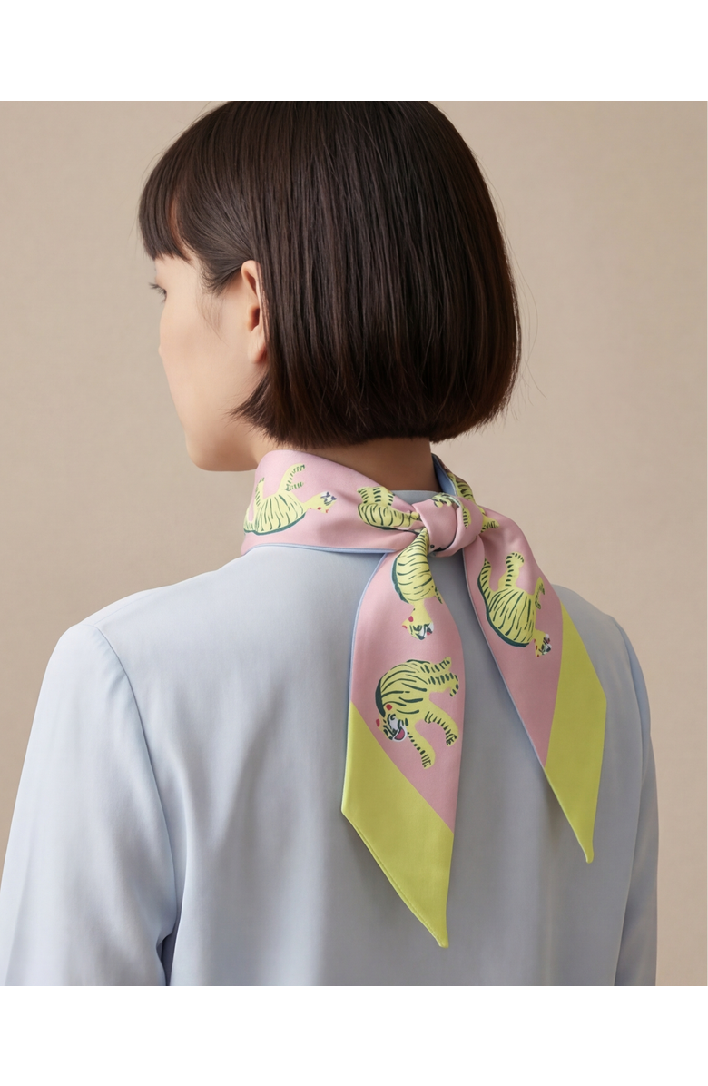 Centinelle Nodding Tigers Twilly Ribbon Scarf, Alternate, color, Multicolor