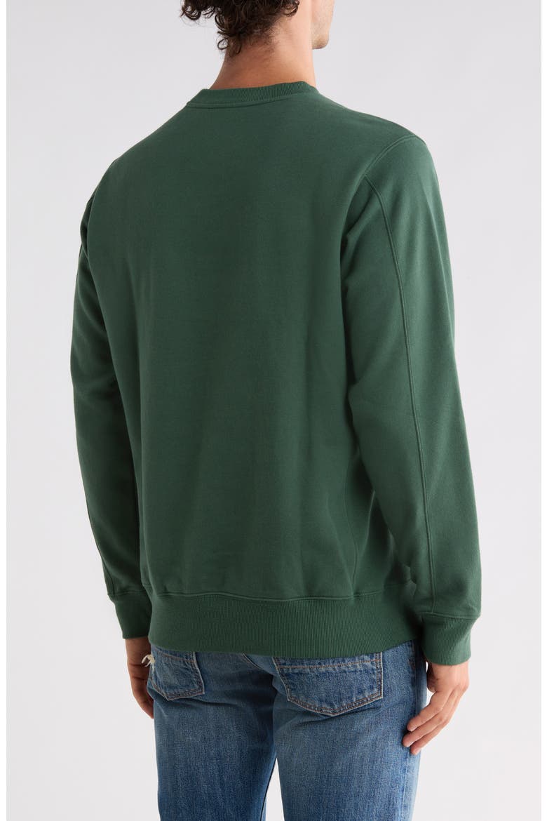 Fleece Crewneck Sweatshirt, Alternate, color, JUNGLE GREEN
