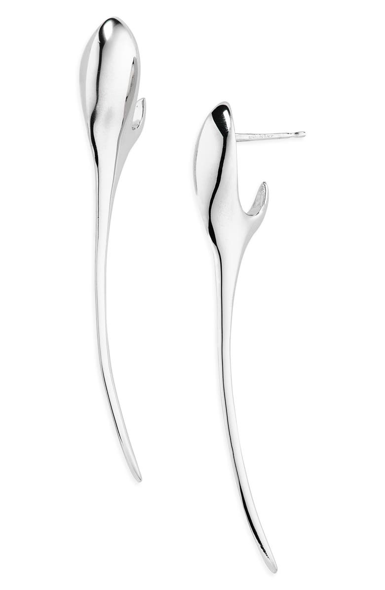 Givenchy Maple Seed Spike Earrings, Main, color, Silvery