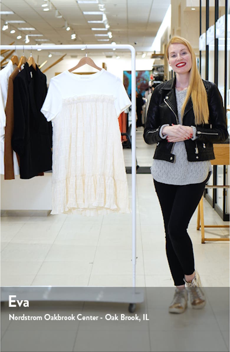 Shirred Chiffon T-Shirt Dress, sales video thumbnail