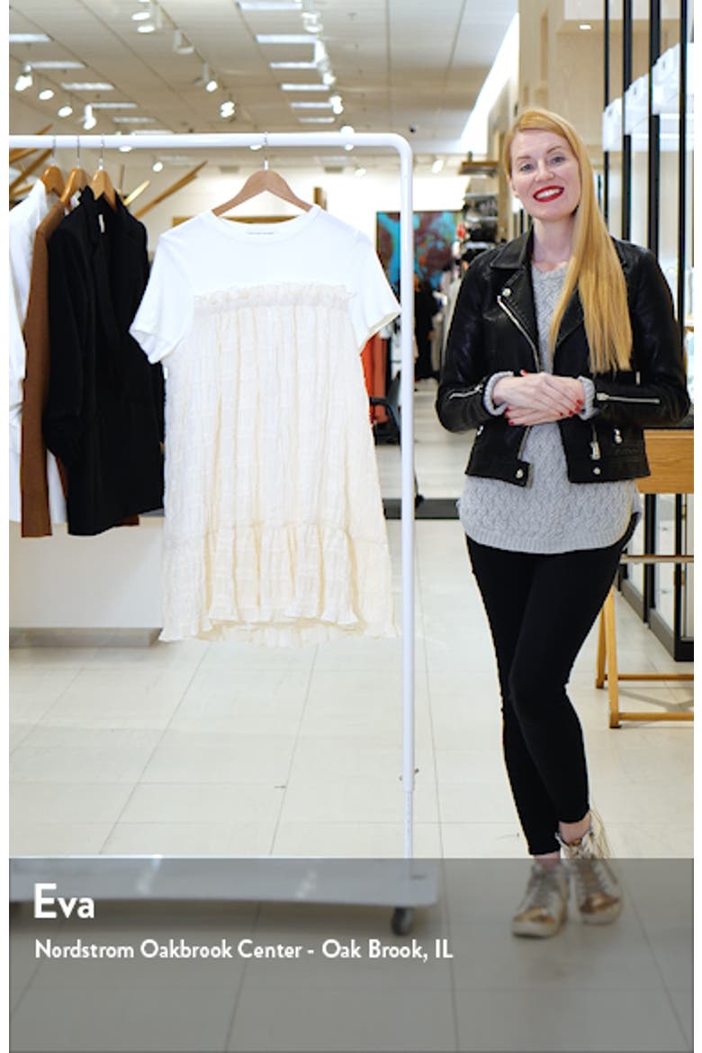 Shirred Chiffon T-Shirt Dress video