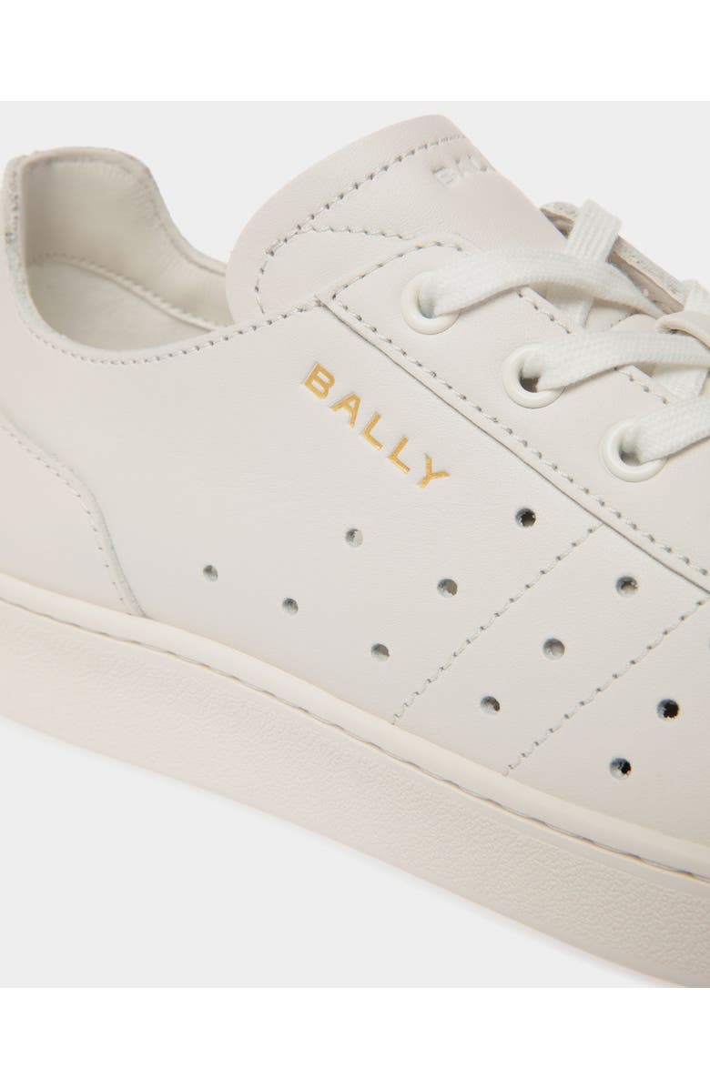 Bally Leather Tennis Sneaker, Alternate, color, White