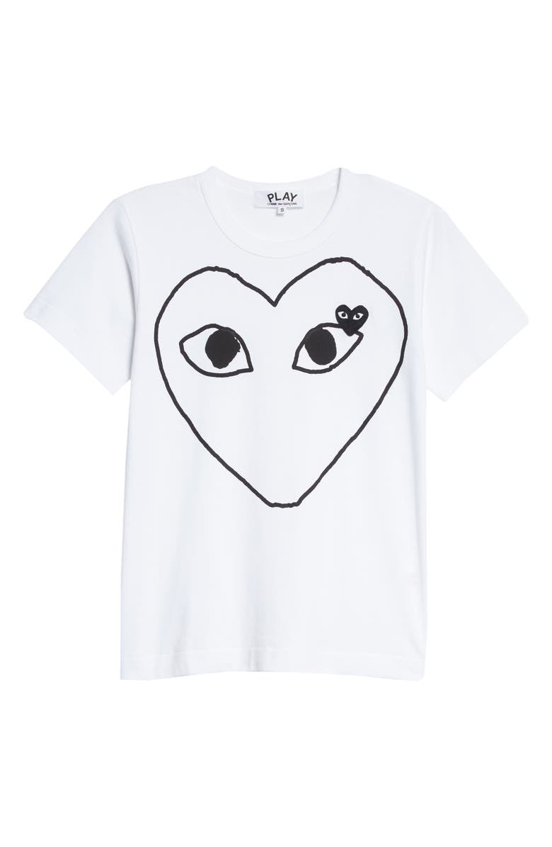 Comme des Garçons PLAY Heart Graphic Tee, Alternate, color, 