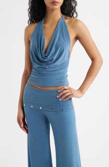 Elsa Knit Cowl Halter Top