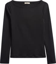 Madewell The '90s Compact Cotton Boatneck T-Shirt