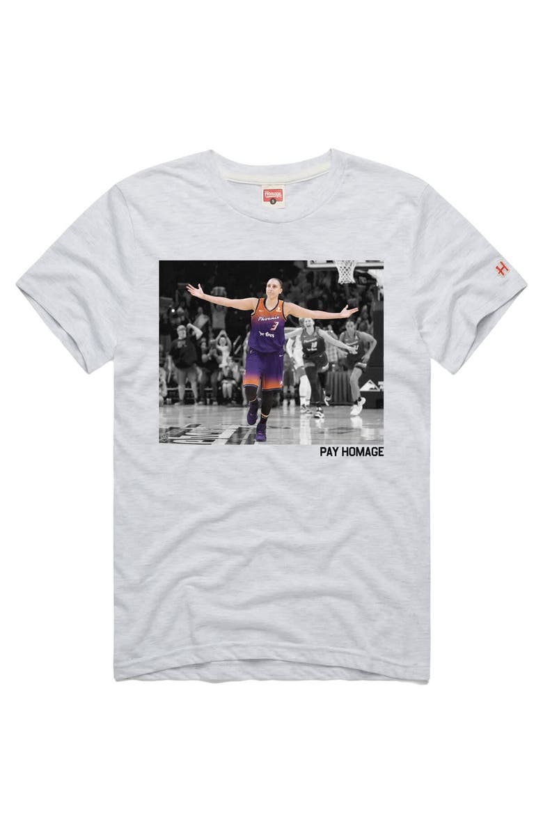 Homage Unisex Homage Diana Taurasi Ash Phoenix Mercury Pay T-Shirt, Main, color, Ash