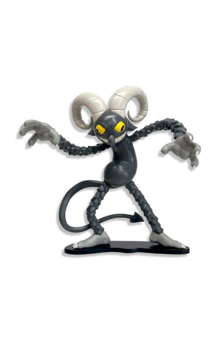 Cuphead Create-A-Figure 4-Inch Mini Figure | The Devil, Alternate, color, Gray