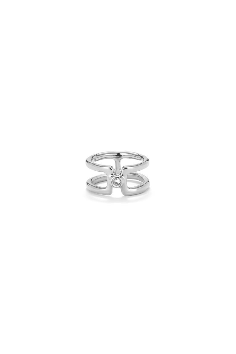 Double Topaz Ring, Main, color, Silver