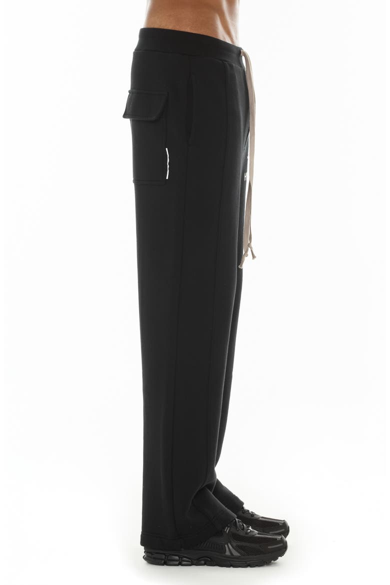 Oversize Cotton Sweatpants, Alternate, color, BLACK