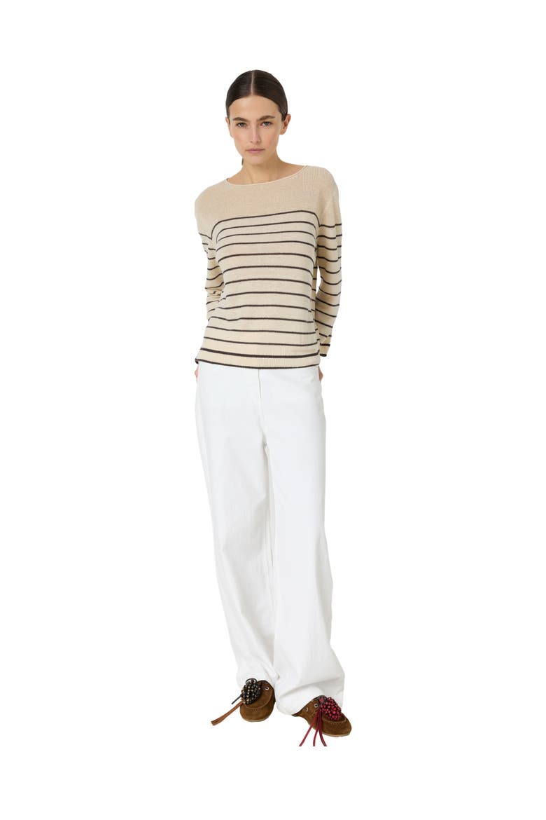 Levia Long Sleeve Boat Neck Jumper, Alternate, color, Brown