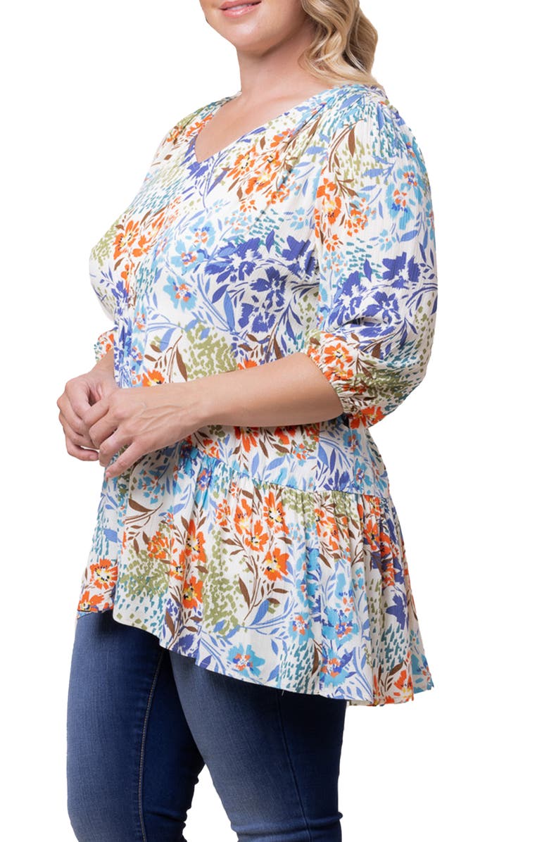 Kiyonna Oasis Tunic Top, Alternate, color, Santorini