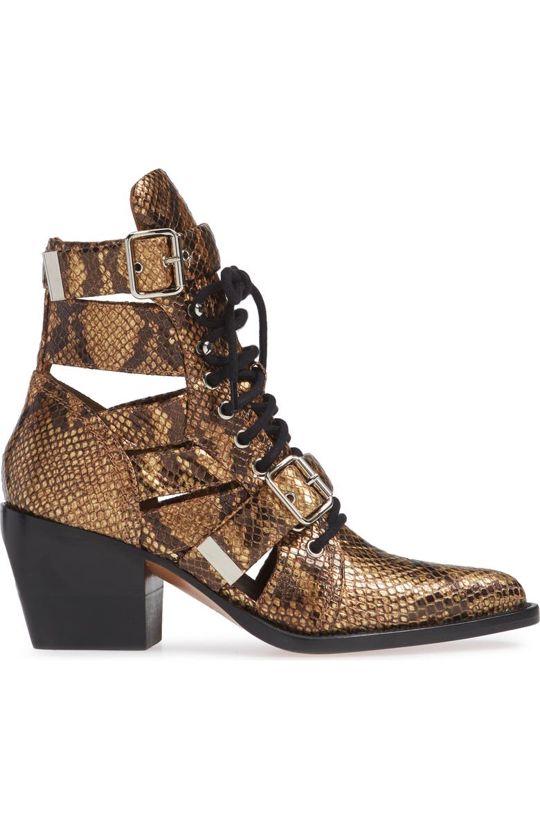 Chloé Rylee Pointy Toe Cage Boot, Alternate, color,