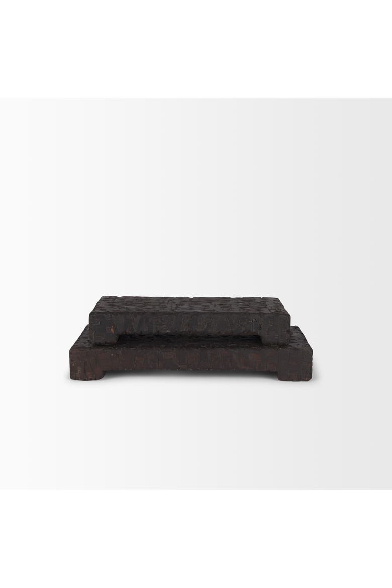 Shira Reclaimed Wooden Riser Set of 2, Alternate, color, Brown