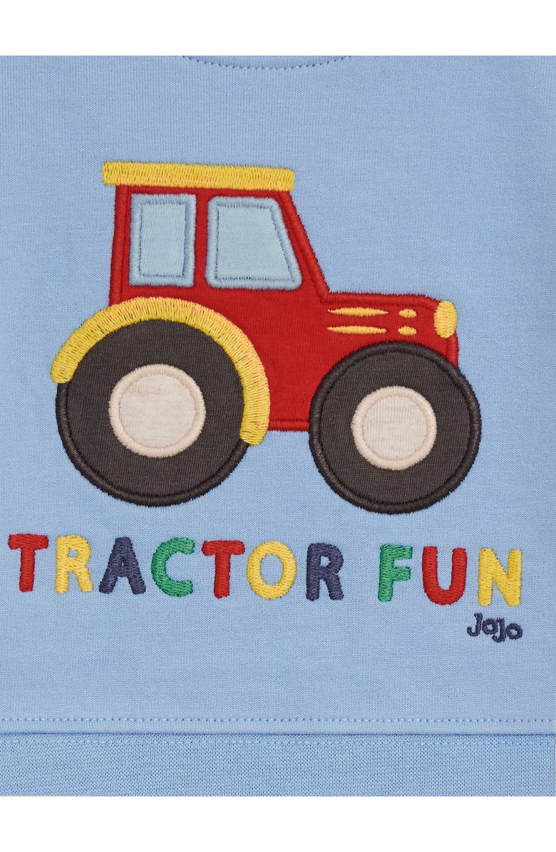 JOJO MAMAN BEBE Tractor Sweatshirt & Joggers Set, Alternate, color, Blue