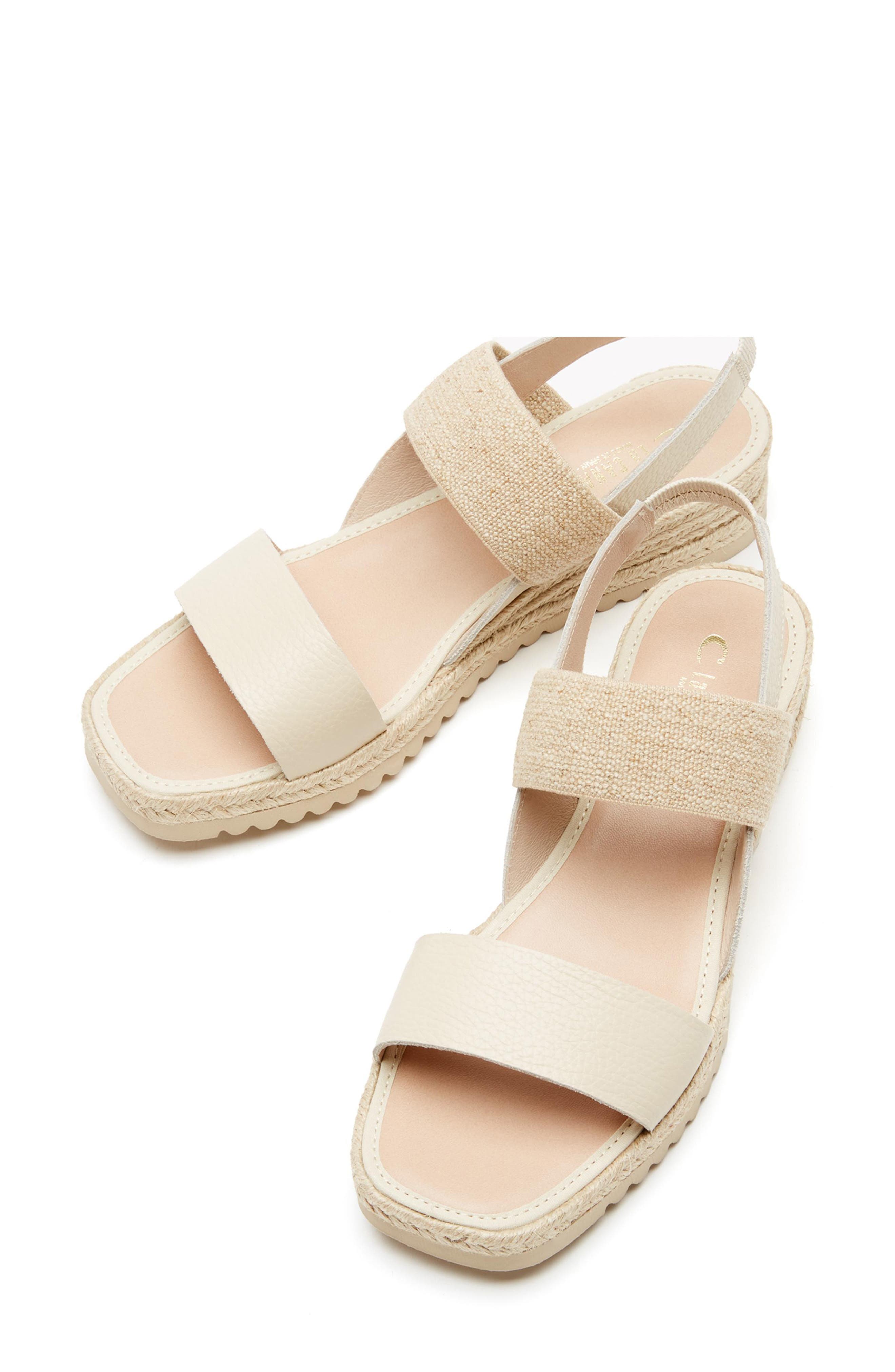 La Canadienne Rowena City Dry<sup>™</sup> Waterproof Espadrille Sandal, Alternate, color, Milk Pebble