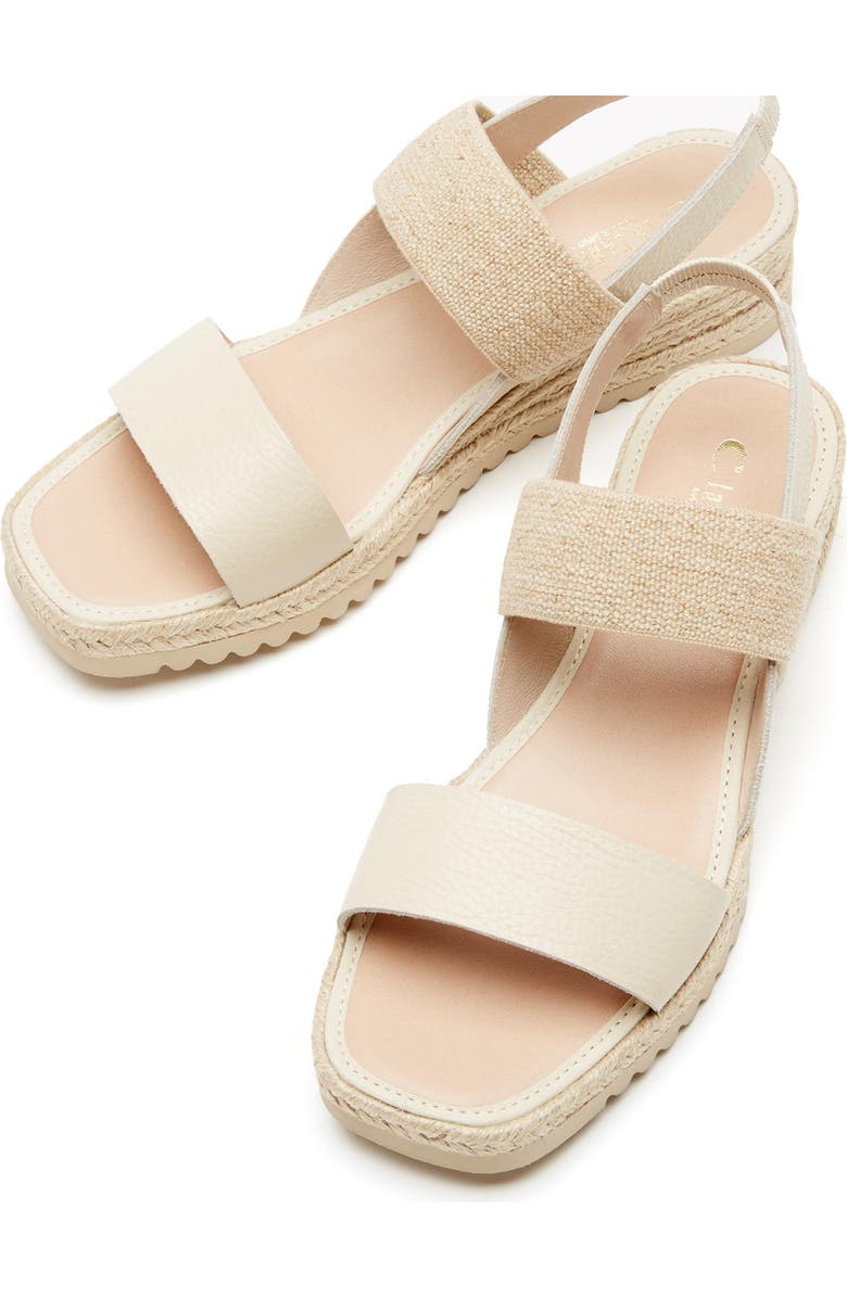 La Canadienne Rowena City Dry<sup>™</sup> Waterproof Espadrille Sandal, Alternate, color, Milk Pebble