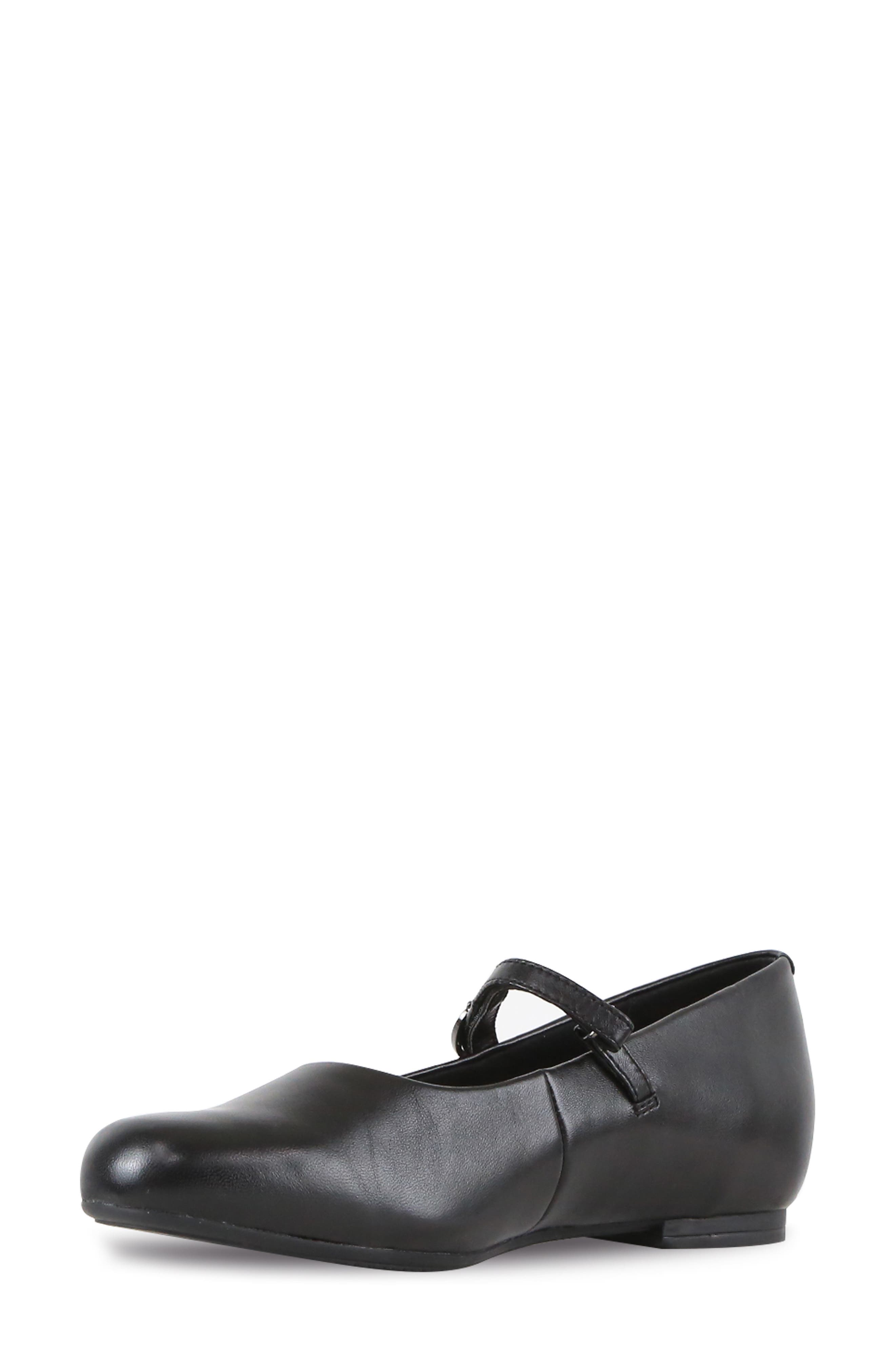 Eliza Mary Jane Flat, Alternate, color, BLACK LEATHER