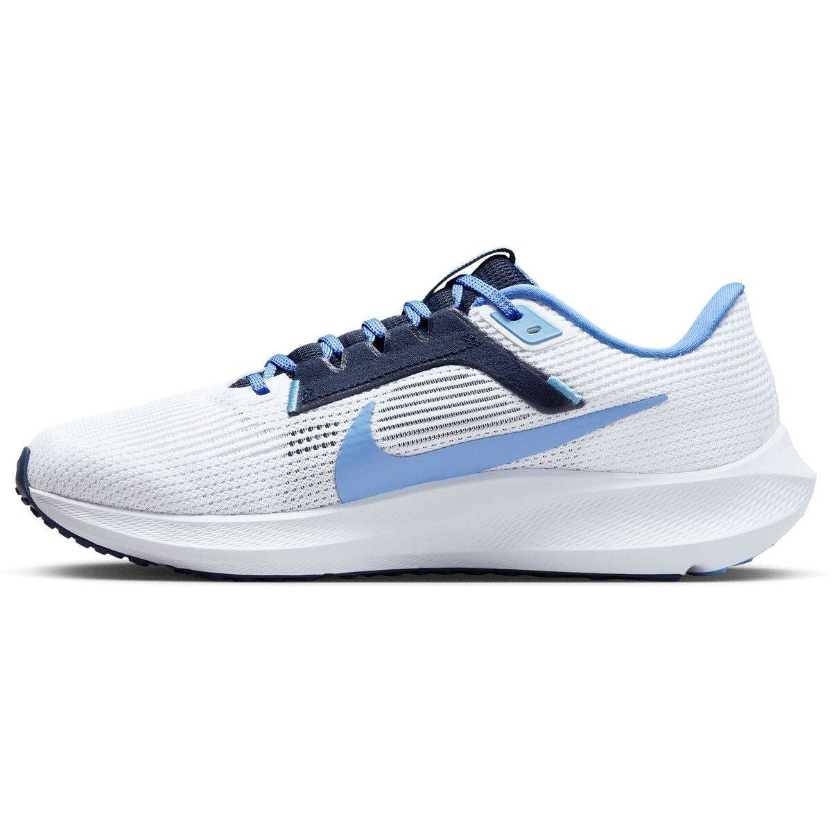Nike Unisex Nike  White North Carolina Tar Heels Zoom Pegasus 40 Running Shoe, Alternate, color, White