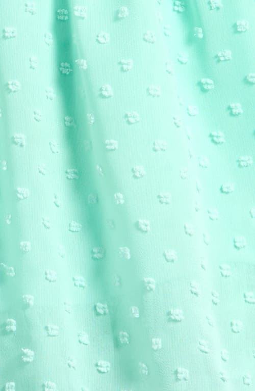 Ava & Yelly Kids' Clip Dot Smocked Romper In Green