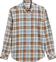 James Campbell Winstead Modern Fit Plaid Cotton Button-Up Shirt