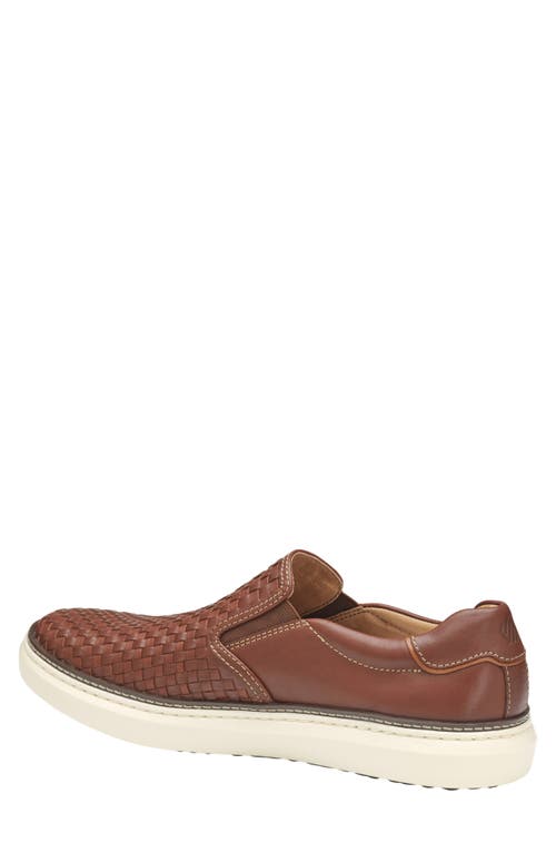 Johnston & Murphy Mcguffey 2 Woven Slip-on Sneaker In Tan Woven Full Grain