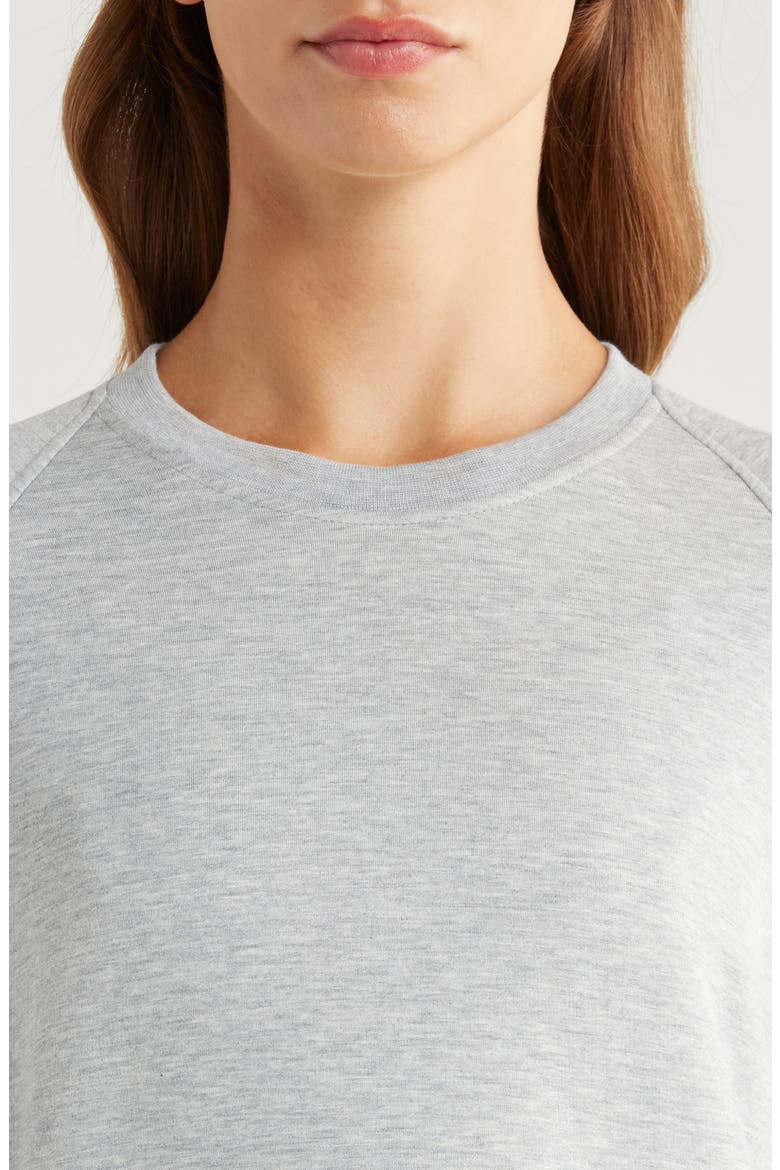 Lightweight Fleece Sweatshirt, Alternate, color, LIGHT HEATHER GREY