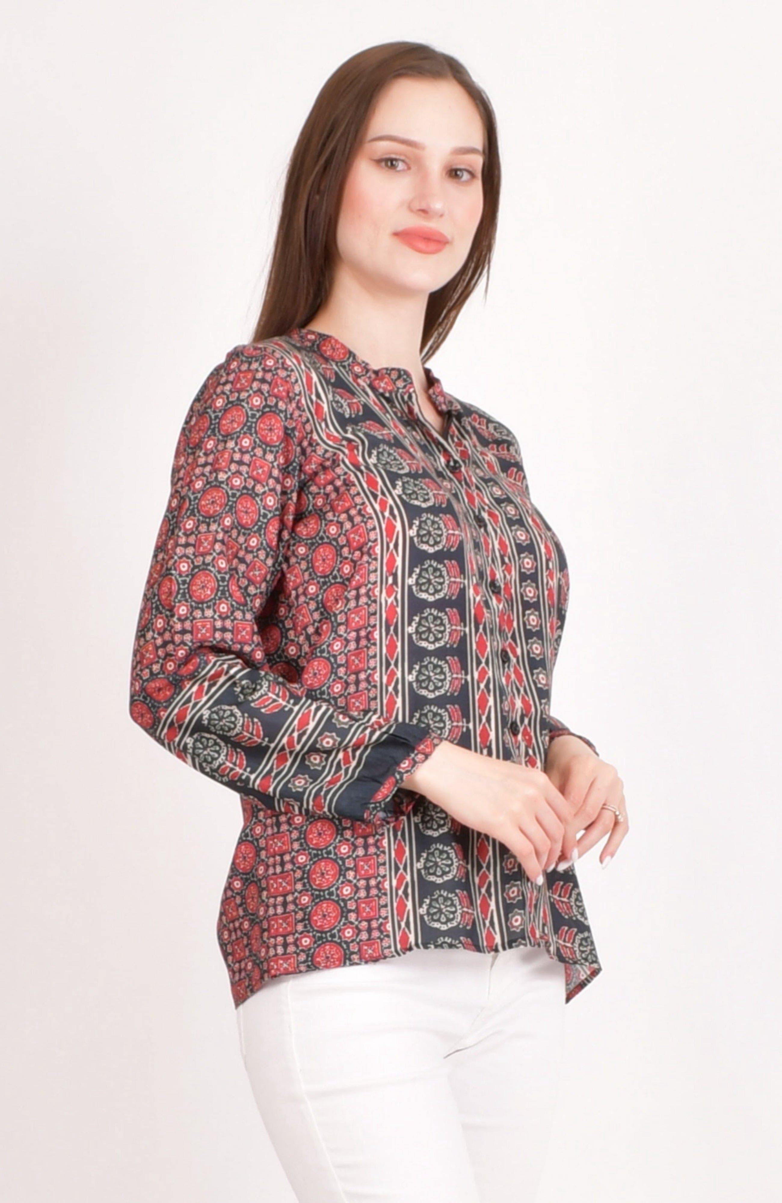 Ayla Muslin Silk Button-Up Top - image 2