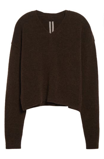 Rick Owens Tommy Alpaca & Wool Blend V-Neck Sweater | Nordstrom