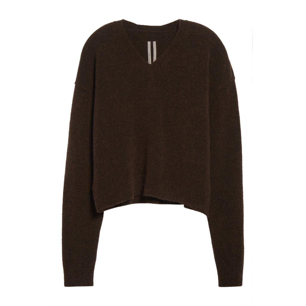 Rick Owens Tommy Alpaca & Wool Blend V-neck Sweater