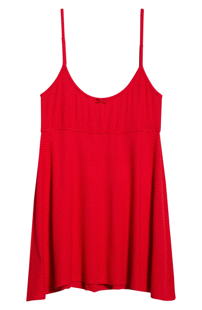 KILO BRAVA Print Babydoll Chemise, Alternate, color, Scarlett Dot