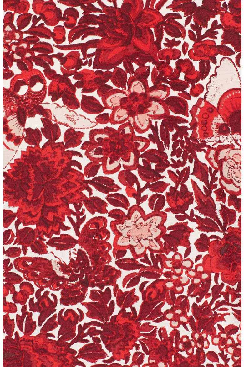 'Roanan' Floral Print Long Sleeve Tee, Alternate, color, BIRCH/ CABERNET